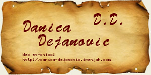 Danica Dejanović vizit kartica
